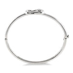 Load image into Gallery viewer, 1/20 Ctw Round Cut Diamond Fashion Bangle in Sterling Silver