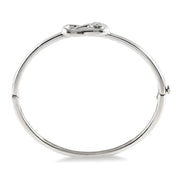 1/20 Ctw Round Cut Diamond Fashion Bangle in Sterling Silver
