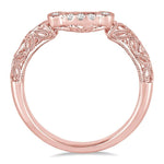 Load image into Gallery viewer, 1/10 Ctw Round Cut Diamond Wedding Band in 14K Rose Gold