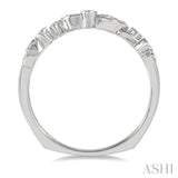 1/6 Ctw Round Cut Diamond Wedding Band in 14K White Gold