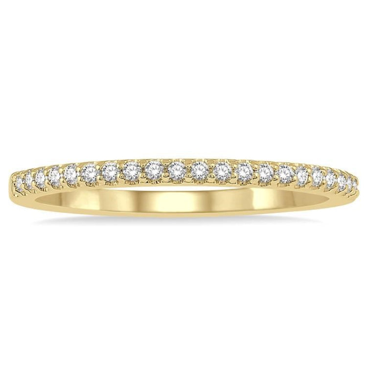 1/6 Ctw Round Cut Diamond Wedding Band in 14K Yellow Gold