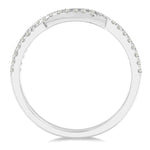 Load image into Gallery viewer, 1/4 Ctw Twisted Round Cut Diamond Wedding Band in 14K White Gold