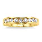 Load image into Gallery viewer, 1/2 Ctw Round Diamond Matching Wedding Band in 14K Yellow Gold