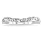 Load image into Gallery viewer, 1/5 Ctw Round Cut Diamond Wedding Band in 14K White Gold