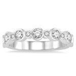 Load image into Gallery viewer, 3/4 Ctw Round Cut Diamond Stack Band in 14K White Gold