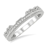 Load image into Gallery viewer, 1/6 Ctw Round Cut Diamond Wedding Band in 14K White Gold