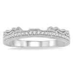 Load image into Gallery viewer, 1/6 Ctw Round Cut Diamond Wedding Band in 14K White Gold
