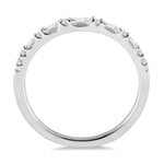 Load image into Gallery viewer, 1/3 Ctw Baguette and Round Cut Diamond Wedding Band in 14K White Gold