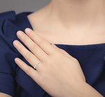 Load image into Gallery viewer, 1/3 Ctw Baguette and Round Cut Diamond Wedding Band in 14K White Gold