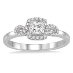 Load image into Gallery viewer, 1/5 Ctw Diamond Semi-Mount Engagement Ring in 14K White Gold