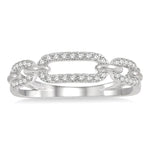 Load image into Gallery viewer, 1/5 Ctw Round Cut Diamond Paperclip Ladies Ring in 14K White Gold