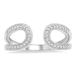 Load image into Gallery viewer, 1/6 Ctw Horseshoe Style Open-End Round Cut Diamond Ladies Ring in 10K White Gold