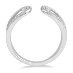 Load image into Gallery viewer, 1/6 Ctw Horseshoe Style Open-End Round Cut Diamond Ladies Ring in 10K White Gold