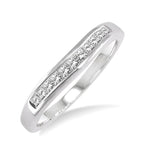 Load image into Gallery viewer, 1/4 Ctw Princess Cut Diamond Matching Wedding Band in 14K White Gold