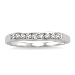 Load image into Gallery viewer, 1/6 Ctw V Shape Round Cut Diamond Matching Wedding Band in 14K White Gold