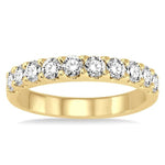 Load image into Gallery viewer, 1 Ctw Round Cut Diamond Wedding Band in 14K Yellow Gold
