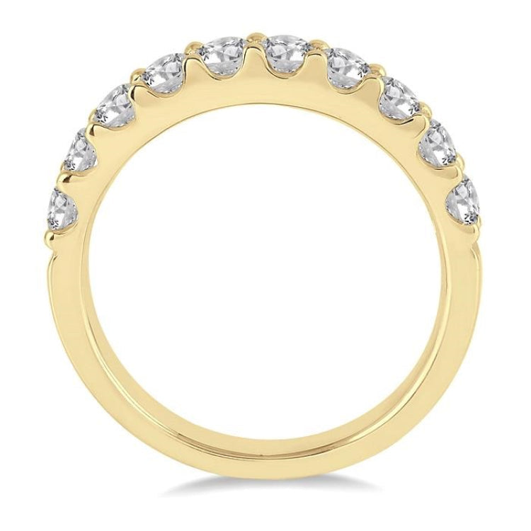 1 Ctw Round Cut Diamond Wedding Band in 14K Yellow Gold