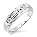 Load image into Gallery viewer, 1/6 Ctw Round Diamond Men's Ring in 10K White Gold