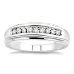 Load image into Gallery viewer, 1/6 Ctw Round Diamond Men's Ring in 10K White Gold