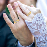 1/4 Ctw Round Cut Diamond Duo Set in 10K Yellow Gold