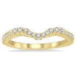 Load image into Gallery viewer, 1/5 Ctw Round Cut Diamond Wedding Band in 14K Yellow Gold