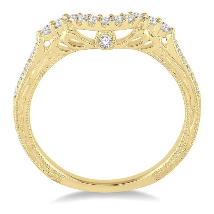 1/5 Ctw Round Cut Diamond Wedding Band in 14K Yellow Gold