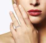Load image into Gallery viewer, 1/4 Ctw Round Cut Diamond Wedding Band in 14K White Gold
