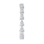 Load image into Gallery viewer, 1 1/2 Ctw North-South Pear Shape Diamond Fashion Hoop Earring in 14K White Gold