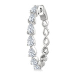 Load image into Gallery viewer, 1 1/2 Ctw North-South Pear Shape Diamond Fashion Hoop Earring in 14K White Gold