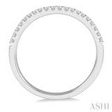 1/5 Ctw Round Cut Diamond Wedding Band in 14K White Gold