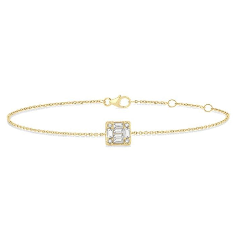 1/8 Ctw Petite Fusion Diamond Fashion Bracelet in 10K Yellow Gold