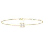 1/8 Ctw Petite Fusion Diamond Fashion Bracelet in 10K Yellow Gold