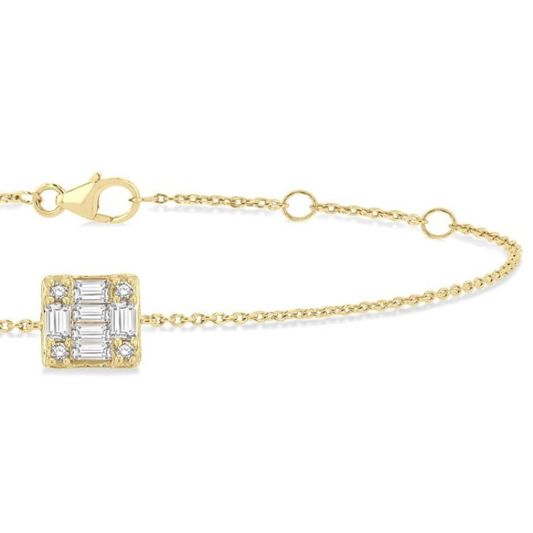 1/8 Ctw Petite Fusion Diamond Fashion Bracelet in 10K Yellow Gold