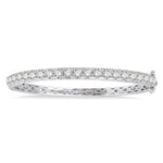 Load image into Gallery viewer, 5 Ctw Round Cut Diamond Bangle in 14K White Gold