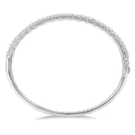Load image into Gallery viewer, 5 Ctw Round Cut Diamond Bangle in 14K White Gold