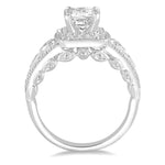 Load image into Gallery viewer, 3/8 Ctw Round Diamond Semi-Mount Engagement Ring in 14K White Gold