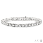 Load image into Gallery viewer, 12 Ctw Square Shape Round Cut Diamond Tennis Bracelet in 14K White Gold