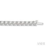 Load image into Gallery viewer, 12 Ctw Square Shape Round Cut Diamond Tennis Bracelet in 14K White Gold