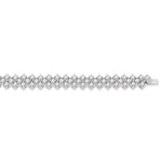 Load image into Gallery viewer, 10 Ctw Chevron Link Round Cut Diamond Tennis Bracelet in 14K White Gold