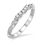 Load image into Gallery viewer, 1/10 Ctw Round Cut Diamond Wedding Band in 14K White Gold