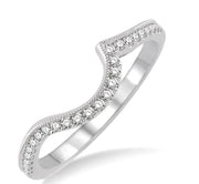 1/5 Ctw Round Cut Diamond Wedding Band in 14K White Gold
