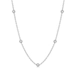 Load image into Gallery viewer, 2 Ctw Round Cut Diamond Fashion Necklace in 14K White Gold