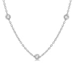 Load image into Gallery viewer, 2 Ctw Round Cut Diamond Fashion Necklace in 14K White Gold