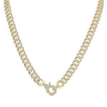Load image into Gallery viewer, 8 Ctw Round Cut Diamond Cuban Link Necklace in 14K Yellow Gold