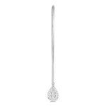 Load image into Gallery viewer, 1/3 Ctw Pear Shape Dangler Lovebright Round Cut Diamond Earring in 14K White Gold
