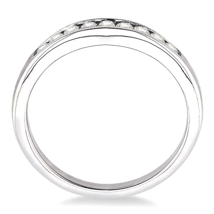 1/3 Ctw Round Diamond Matching Wedding Band in 14K White Gold