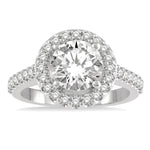 Load image into Gallery viewer, 1/2 Ctw Round Cut Diamond Semi-Mount Engagement Ring in 14K White Gold