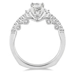 Load image into Gallery viewer, 3/4 Ctw Diamond Engagement Ring with 3/8 Ct Princess Cut Center Stone in 14K White Gold