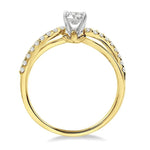 Load image into Gallery viewer, 1/5 Ctw Diamond Semi-Mount Engagement Ring in 14K Yellow and White Gold