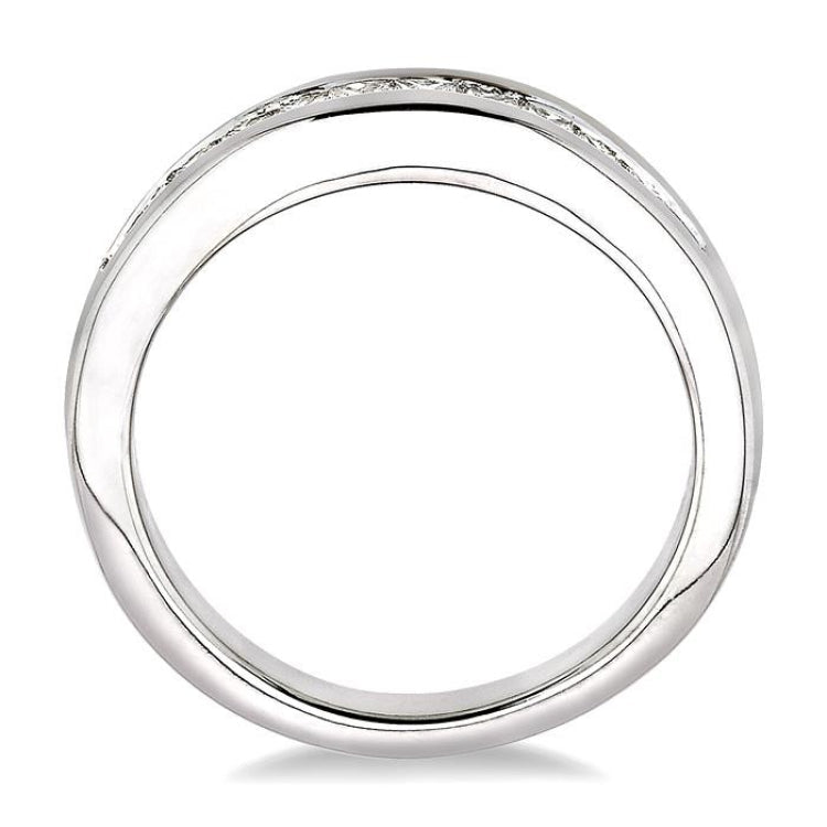1/2 Ctw Princess Cut Diamond Matching Wedding Band in 14K White Gold